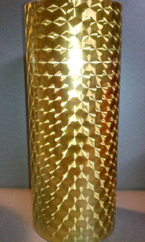 12&#034; X 30 FEET! GOLD LARGE ENGINE TURN 5 YEAR vinyl roll