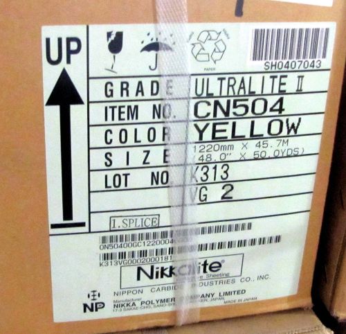 ^^ NIKKALITE ULTRALITE SHEETING -SIGN -CN504  YELLOW 48X50YD -  (#2)