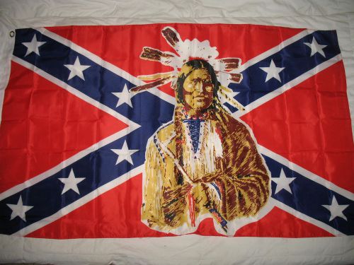 Rebel Indian (Man) Flag 3x5ft Poly - R-35