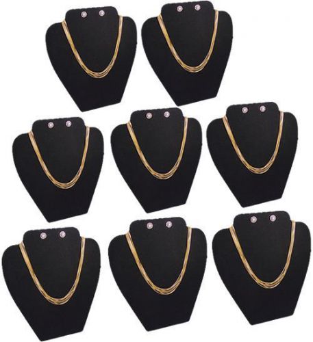 8&#034;H 8Pc SET NECKLACE EARRING PENDANT EARRING BLACK JEWELRY DISPLAY CASE PJ14B8