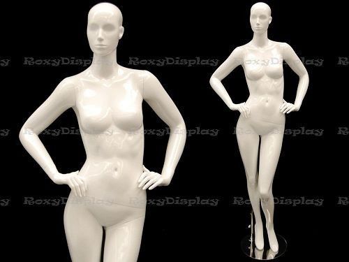 Fiberglass Female Mannequin High Glossy White Abstract Fashion Style #MC-ANNA03