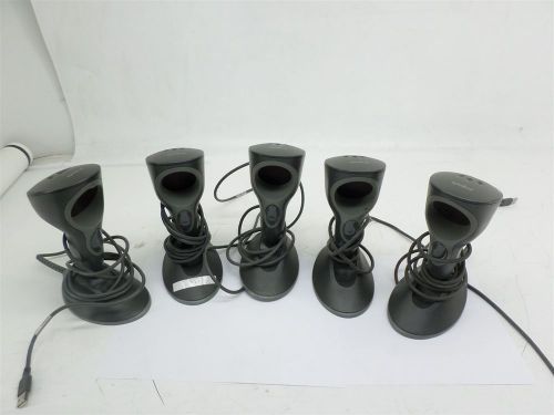 LOT OF 5 M2007-I300 Cyclone Symbol laser barcode scanner with cable cord