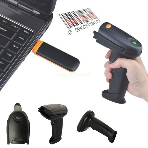 Wireless 2.4G Handheld Laser Scan Barcode Bar Code Scanner Reader POS Gun US