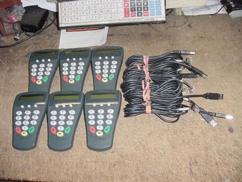 Lot of 6 Hypercom P1320 PINpad USB (PCI-PED) Point Of Sale Pin Pads w/cords. &gt;H3