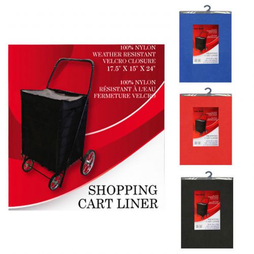 New Grocery Laundry Folding Shopping Cart Liner Weather Resistant Nylon - Red