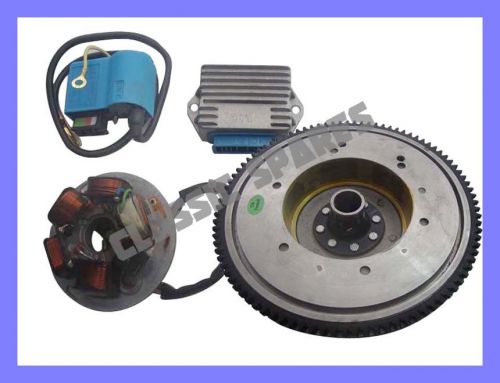 Vespa px self start stator &amp; flywheel set 12v / zundung polrad vespa px150,lml for sale