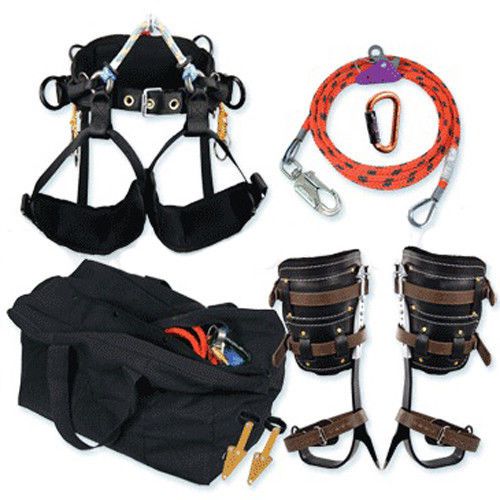 Arborist spur tree climbing kit,deluxe climbing kit,saddle,flipline,spurs&amp;more l for sale