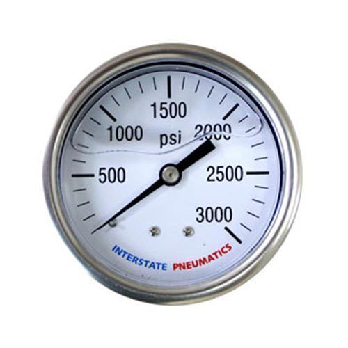 3500 PSI 2-1/2&#039; Dial 1/4&#039; NPT Rear Mount Oil Filled Pressure Gauge - G7122-3500