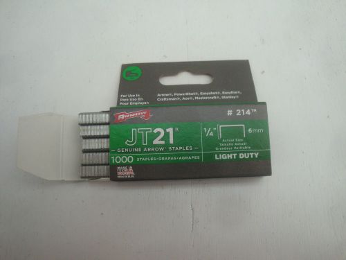 ARROW JT-21 JT21 STAPLES 6MM 1000 PER PACK TYPE 53