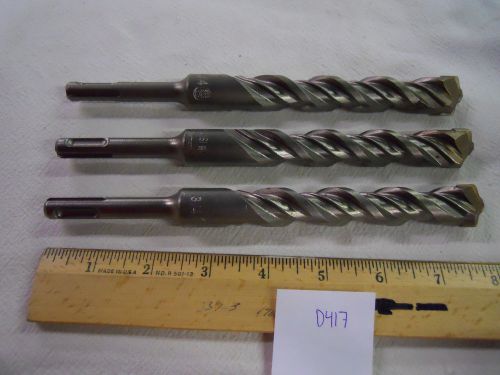 3 NEW BOSCH ANSI SDS PLUS CARBIDE TIPPED 3/4&#034; X 8&#034; DRILL BITS. S4L GERMAN {D417}