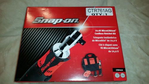 Snap-on CTR761AG 3/8&#034; 14.4V Cordless Ratchet SET NEW