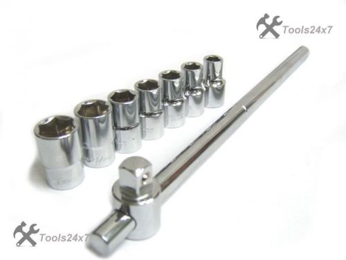 Metric Socket Set C/W T Sliding Bar and 1/2&#034; - 3/8&#034; Drive @ Tools24x7