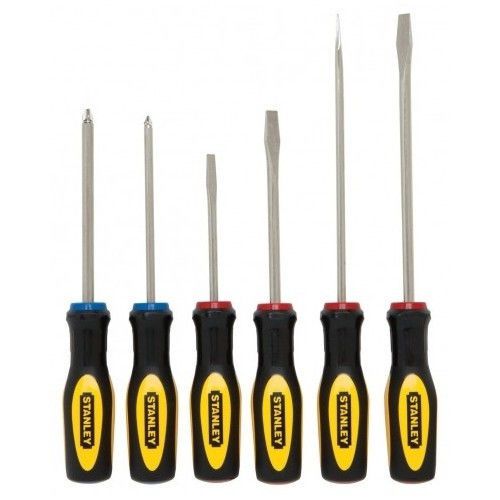 Stanley Standard Fluted Screwdriver Set, 6-Piece Cabinet Phillips New