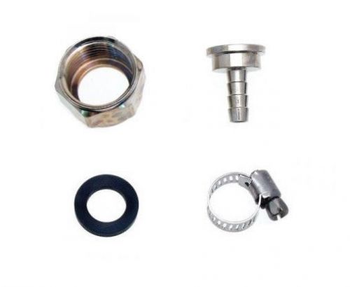 Draft beer line connectors - clamp washer nipple hex nut - kegerator hose parts for sale