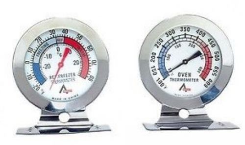 Adcraft ft-3 stainless steel 2&#034; diam refrigerator/freezer thermometer for sale