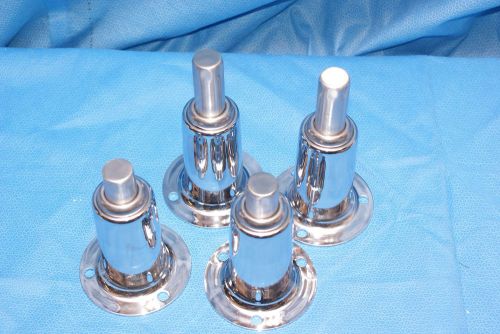 SET OF 4 RESTAURANT COMMERCIAL FRYER OVEN STOVE FEET LEGS STAINLESS CHROME