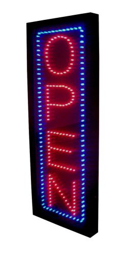New! ultra bright led open sign - vertical open - 10&#034;x26&#034; - free shipping!! for sale