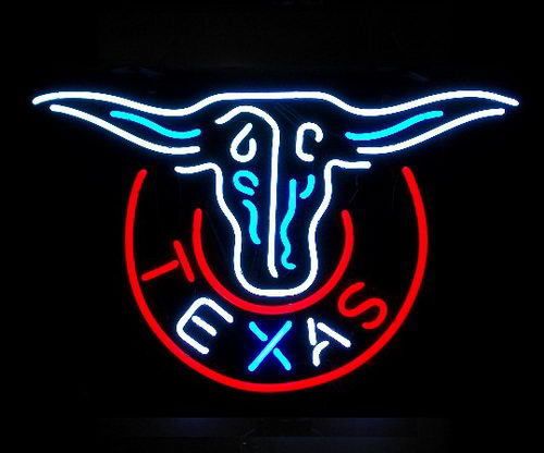 TEXAS STEER NEON BAR SIGN