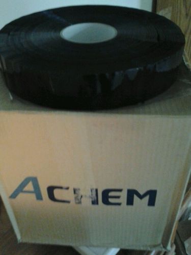 Case of 6 Rolls 2 &#034; x 1000 yds Black Bopp Packing Tape Achem 48 mm x 914 AS20S