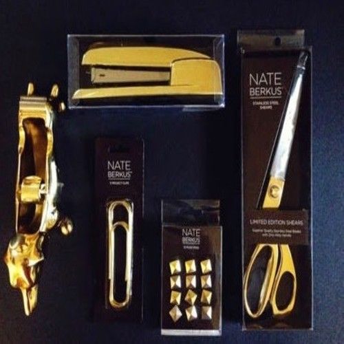 NEW Lot Bundle NATE BERKUS Shears Stapler Paper Clips Push Pins Tape Dispenser