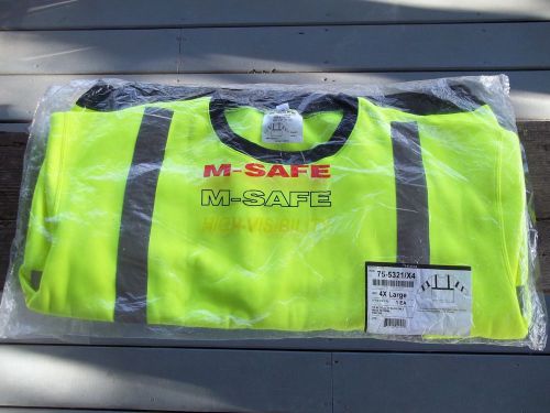 Nwt - m-safe majestic hi vis sweatshirt - style # 75-5321/x4 - size: 4x large for sale