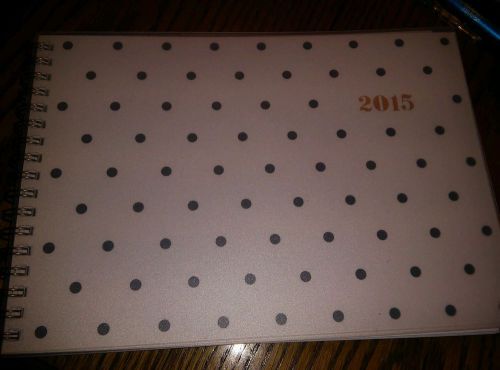 Sugar Paper LA 2015 Navy Poka Dot Horizontal Organizer Planner Gold Target