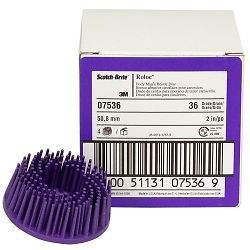 3M 07536 Scotch-Brite Body Mans Bristle Disc for Roloc Chucks - 36-Grit