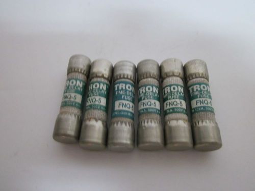 LOT OF 6 COOPER BUSSMANN FNQ-5 FUSE NEW NO BOX