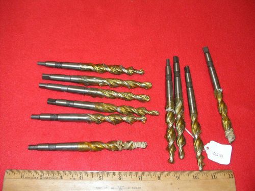 Machinist&#039;s Estate Lot 10 Counterbore Drill Bits #1 Morse Taper Chicago-Latrobe