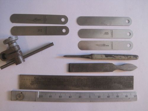 Starrett lot 6 inch rule 604r, modified 270, feeler stock + more for sale