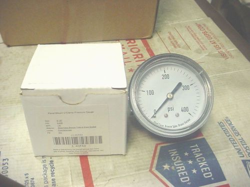 New  0-400 psi pressure gauge 2 1/2&#034; air or hydraulic gage 1/4&#034; npt threads for sale