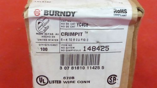 Burndy YC4C8  *NEW* Copper Crimpit 6-4 to 8 cu Fig. C (1B2)