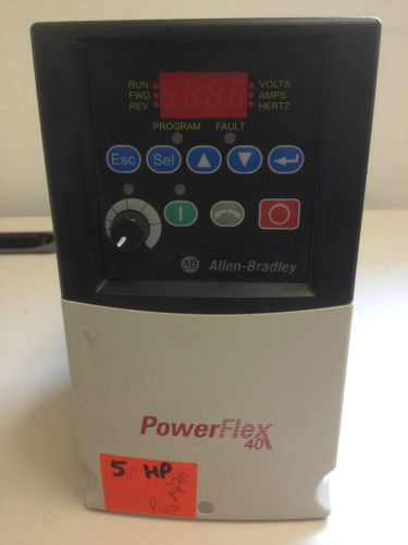 Allen Bradley 22B-D010N104 series A PowerFlex 40 AC Drive 480V 10A 5HP FRN 6.01