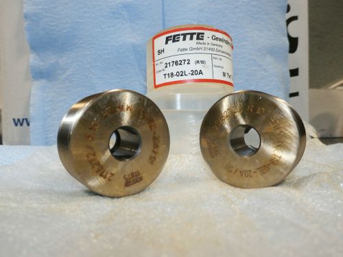 Fette m7x1 20a lh thread rolls  t18 head  16709 for sale