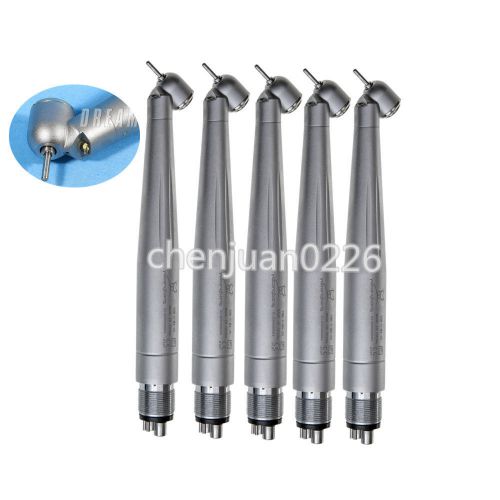 5x Dental High Speed 45° wisdom E-generator Fiber Optic LED Handpiece Turbine 4H