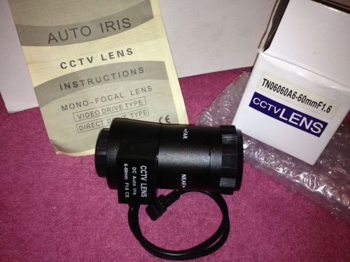 ***NEW*** CCTV LENS 6-60mm F1.6  1/3&#034;  TELEVISION LENS **FREE SHIPPING USA**