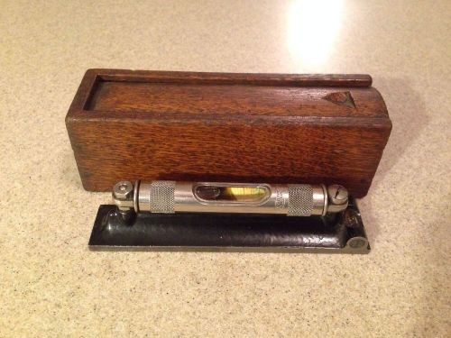 Vintage STARRETT MACHINISTS LEVEL 6&#034; Wood Box