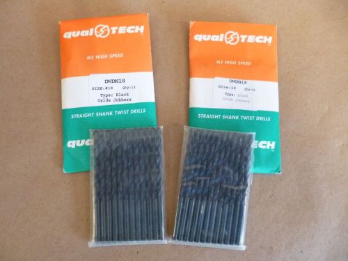 Qualtech dwdn18 hss black oxide jobber length drill bit - #18 , (24pcs) for sale