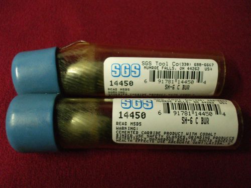 SGS Deburring Tool Part No. 14450 SH-6 C BUR Old Stock-Lot Of 2 Pieces