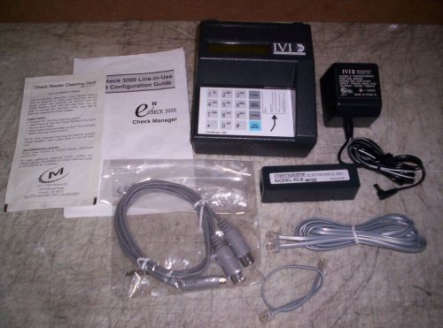 IVI Checkmanager 3000 Check Verification Terminal M401030301 w/Extras Tested