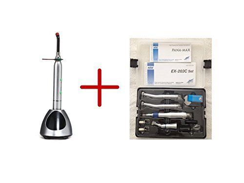 Dental 10w wireless led curing light 2000mw +nsk style pana max handpiece 4 hole for sale