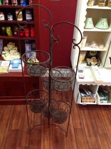 Solid Metal Basket Votive Candle Display Unit, Folding