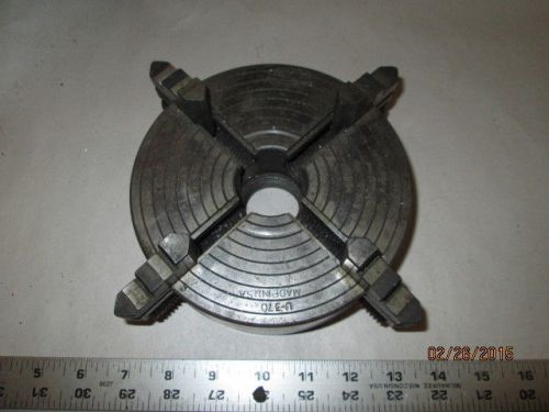 MACHINIST LATHE MILL UNION 4 Jaw Lathe Chuck 6&#034; 1 1/2&#034; Center