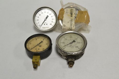 LOT 4 ASHCROFT ASSORTED PRESSURE GAUGE 3IN DIAL 1/4 IN NPT B218786