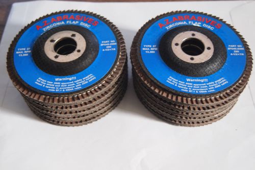 ZFD45-Z080 Abrasives 4-1/2&#034; x 7/8 Zirconia Flap disc 80 Grit (10 - Flap Disc )