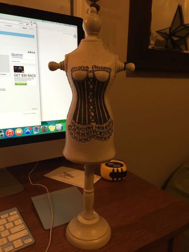 Burlap Covered Jewelry Mini Mannequin