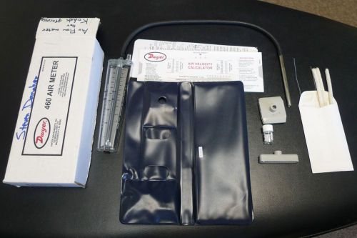 DWYER #460 AIR FLOW VELOCITY METER W/ ACCESSORIES HVAC