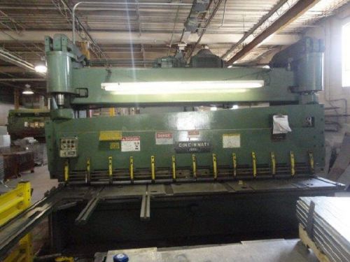 12&#039; x 3/4&#034; cincinnati-inc hydraulic power squaring shear, 1968 for sale