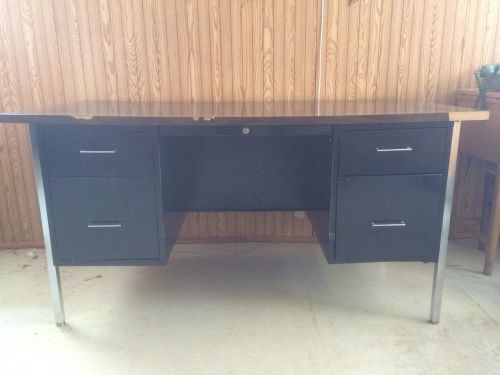 Vintage Metal Office Desk