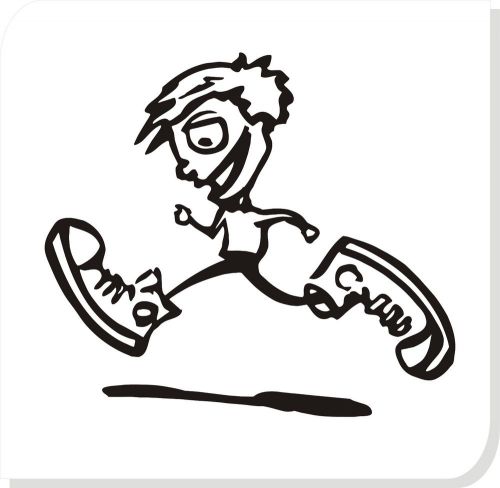 big feet for a runner car vinyl sticker decals truck window bumper decor #96